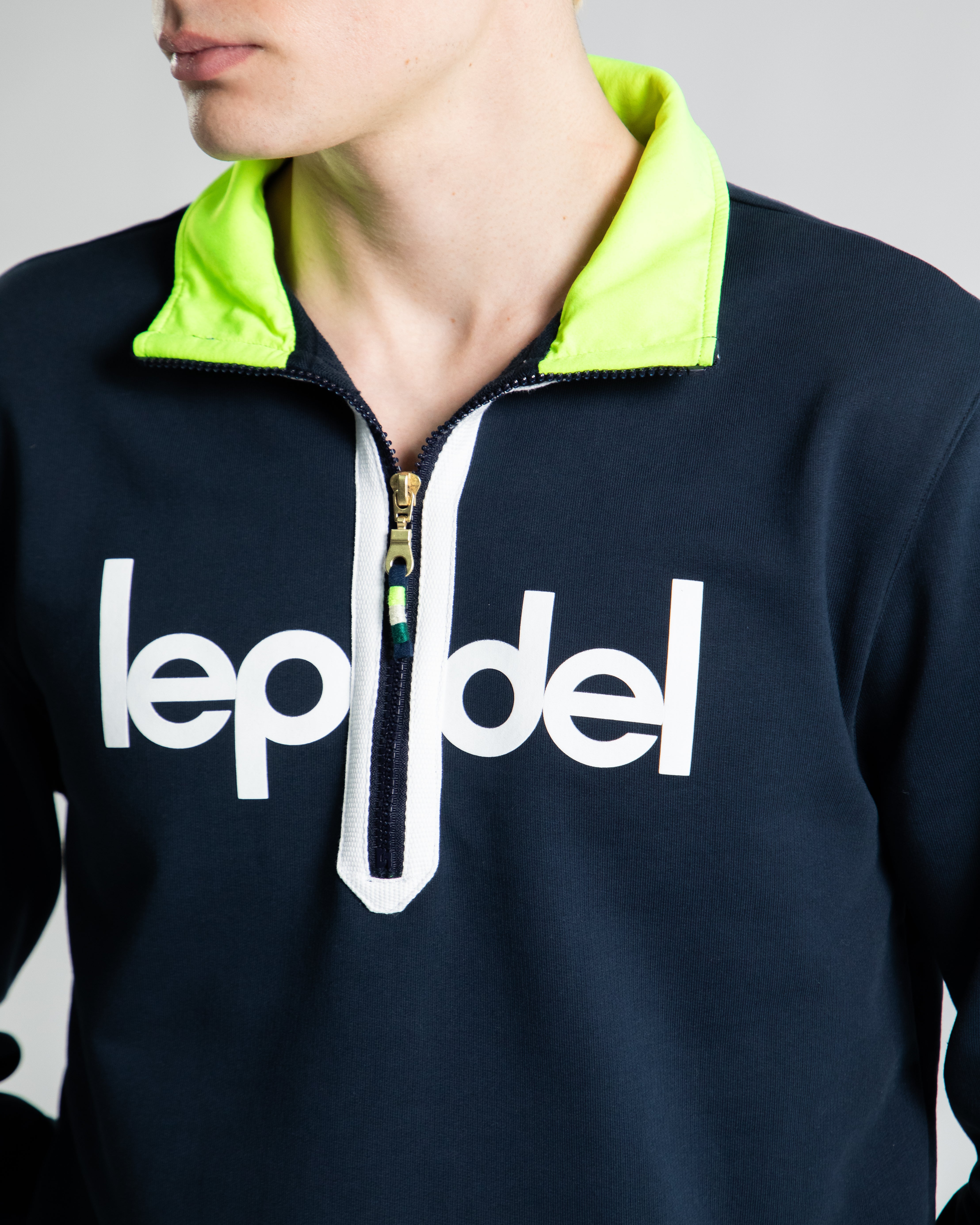 1/4 Zip Court Sweater - Riviera Navy – Le Padel